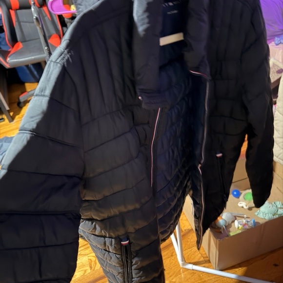 Tommy Hilfiger Other - Tommy Hilfiger Navy and Black Packable Quilted Jacket with Signature Trim